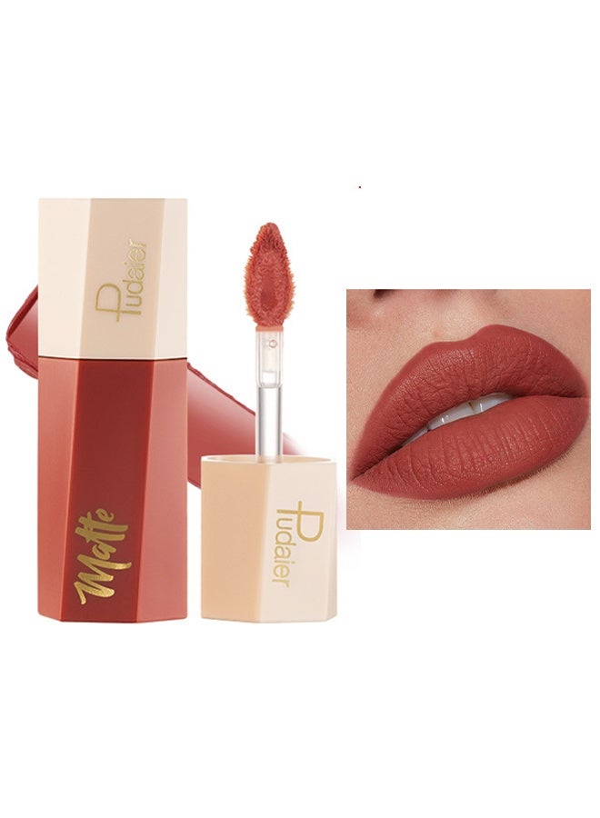 pudaier Matte Liquid Lipstick, Lip Gloss Lip Stain Waterproof Long Lasting, Non-Stick Cup Not Fade, Professional Lip Gloss Makeup Gift for Women（03） - Image 1
